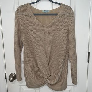 She + Sky Knot Sweater